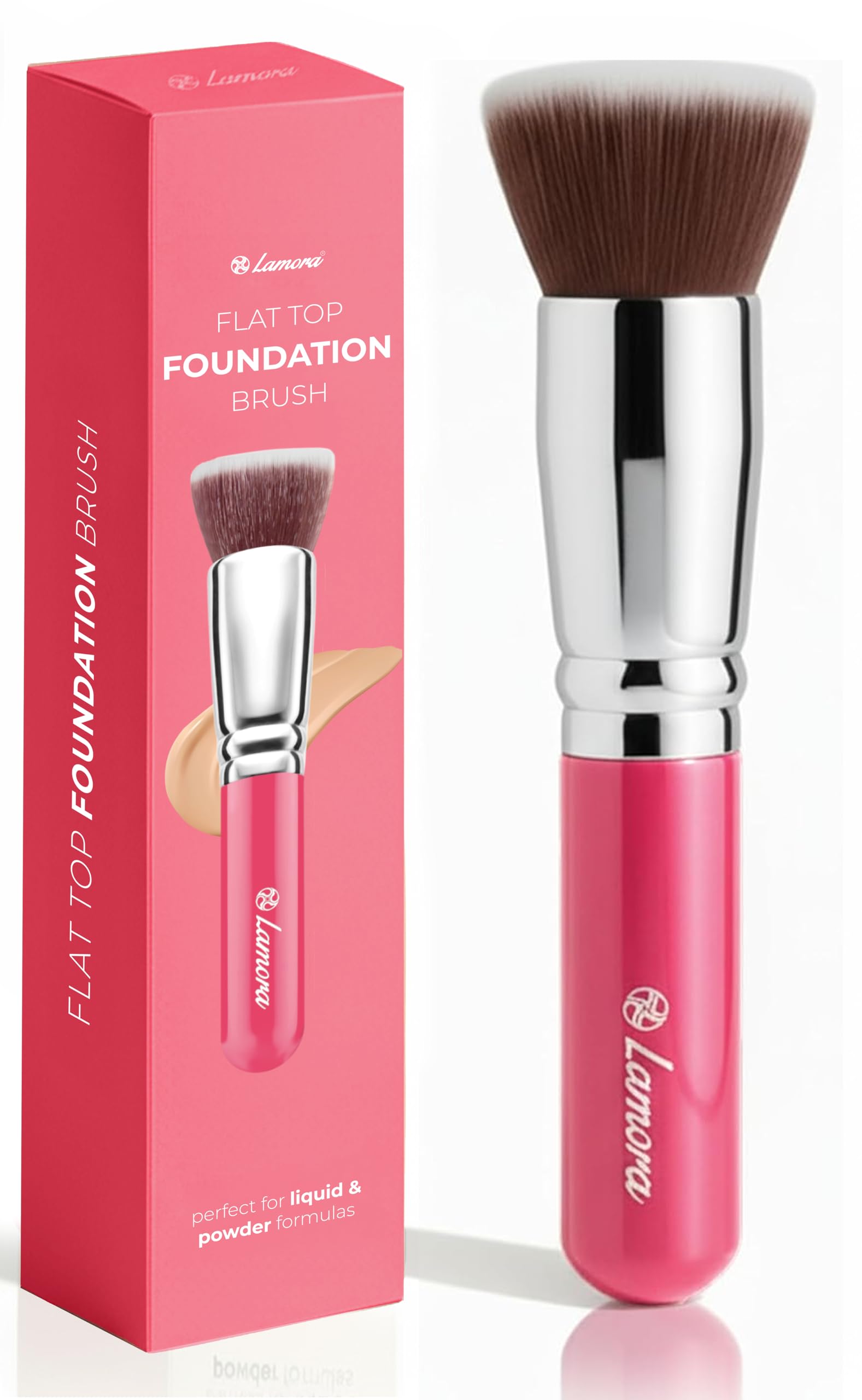 Amazon.com: Lamora Makeup Brush Foundation Kabuki - Flat Top Face